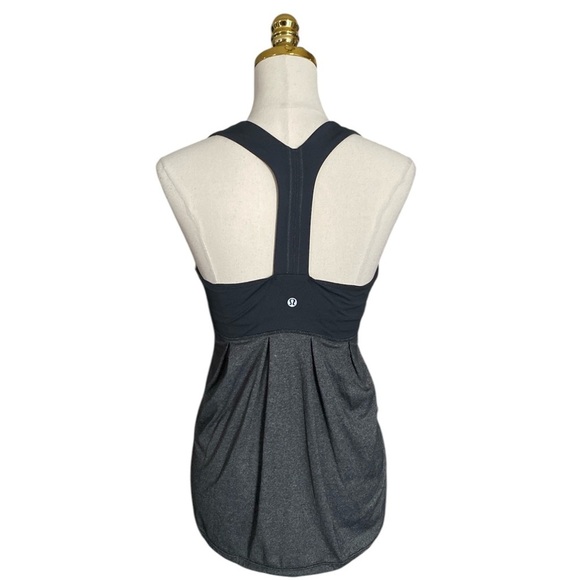 LULULEMON Women’s Power Dance Two Color Tone Black/Gray Sleeveless Tank Size 8 - Picture 4 of 7